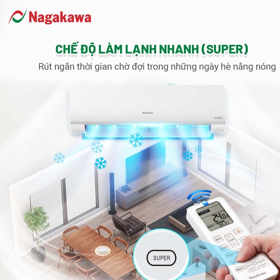 máy lạnh nagakawa inverter 1.0hp nis-c09r2h12