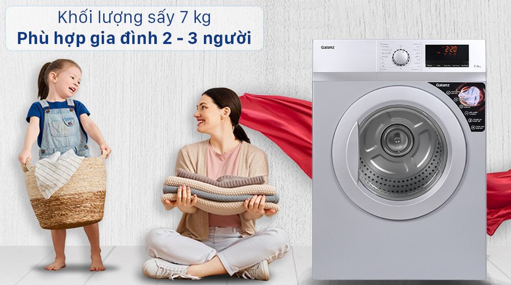 máy sấy thông hơi galanz 7 kg dv-70t5c(s)