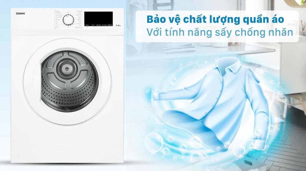máy sấy thông hơi galanz 7 kg dv-70t5c(w)