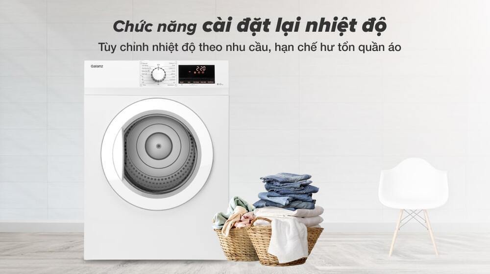 máy sấy thông hơi galanz 8 kg dv-80t5c(w)
