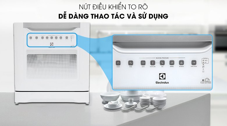 máy rửa chén mini electrolux esf6010bw 1480w