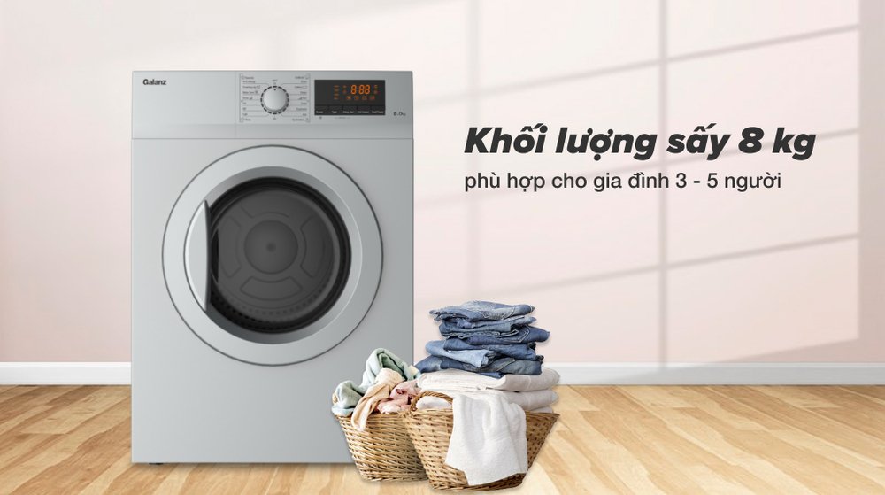 máy sấy thông hơi galanz 8 kg dv-80t5c(s)