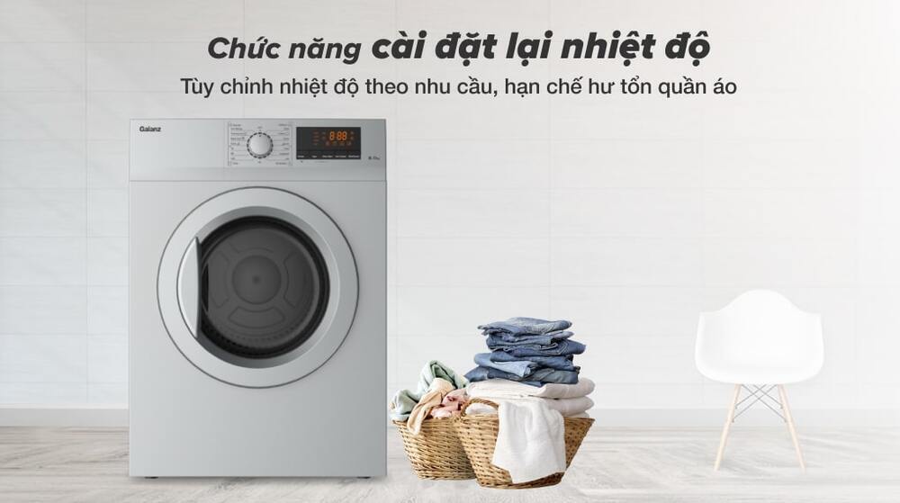 máy sấy thông hơi galanz 8 kg dv-80t5c(s)