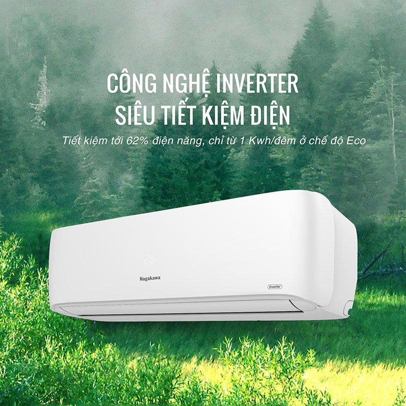 máy lạnh nagakawa inverter 1.5hp nis-c12r2h12