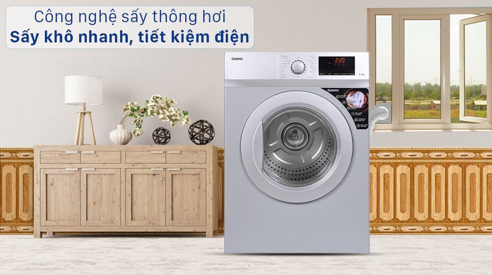 máy sấy thông hơi galanz 7 kg dv-70t5c(s)