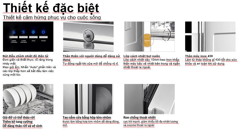 tủ sấy chén bát diệt khuẩn midea zlp 200lg501 - hàng chính hãng