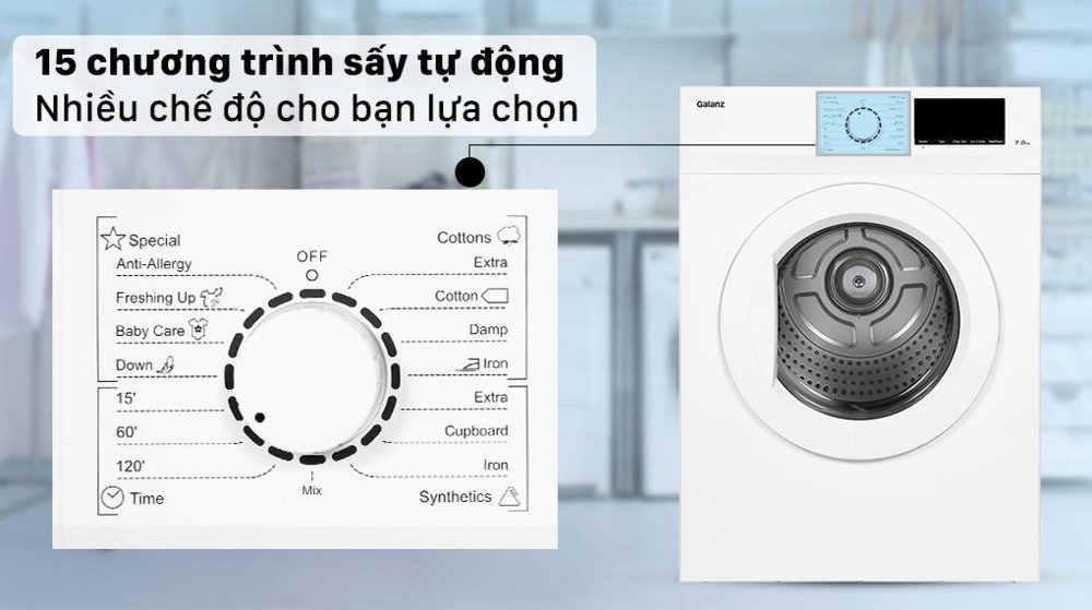 máy sấy thông hơi galanz 7 kg dv-70t5c(w)