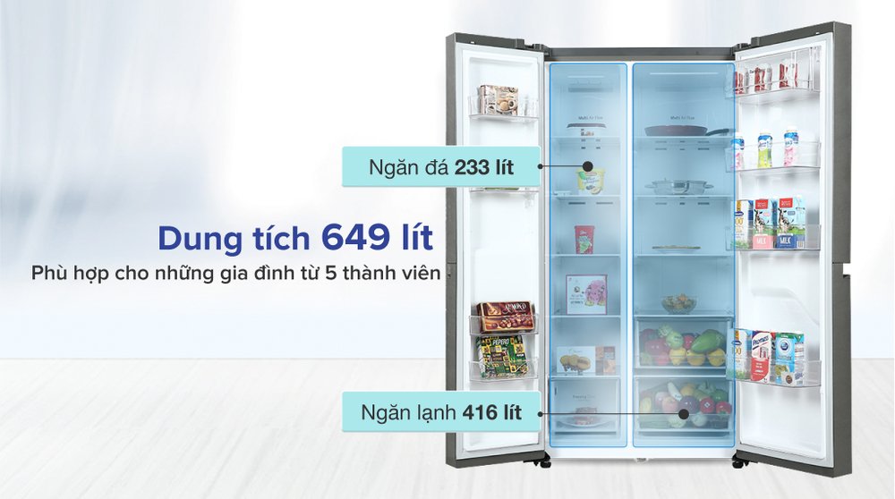 tủ lạnh lg inverter 649 lít gr-b257jds