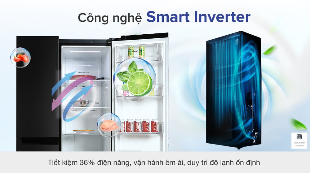 tủ lạnh lg inverter 649 lít gr-b257wb