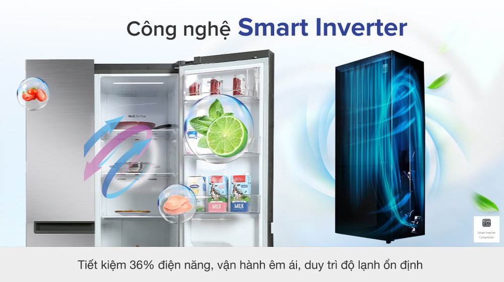tủ lạnh lg inverter 649 lít gr-b257jds