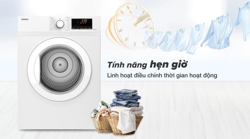 máy sấy thông hơi galanz 8 kg dv-80t5c(w)