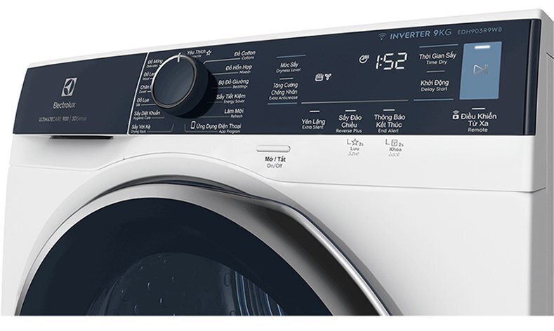 máy sấy bơm nhiệt electrolux 9 kg edh903r9wb