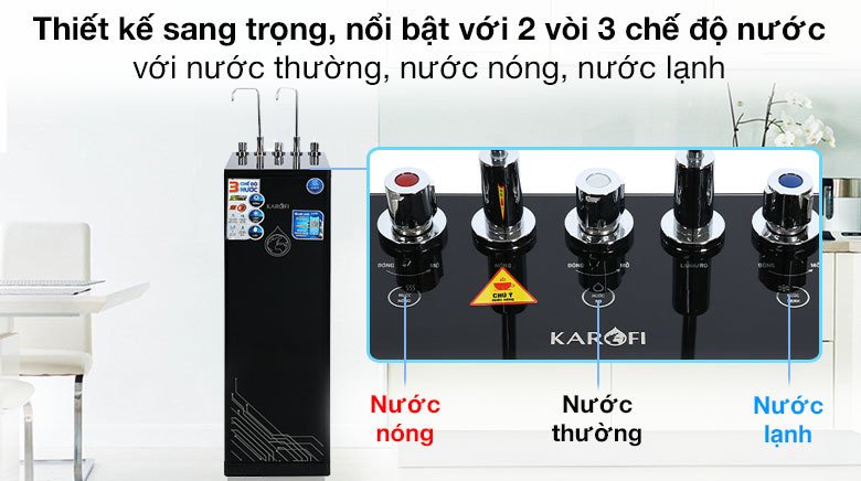 áy lọc nước ro nóng nguội lạnh karofi kad-d66 11 lõi