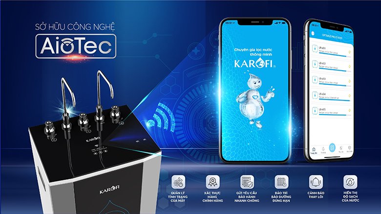 máy lọc nước nóng lạnh 10 lõi karofi kad-d50