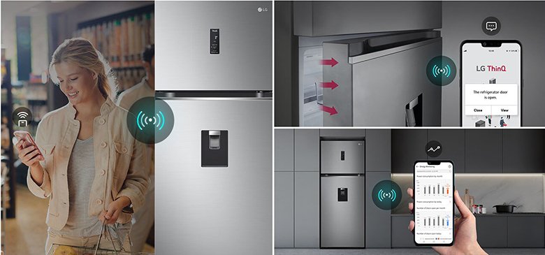 tủ lạnh lg smart inverter 394 lít gn-d392psa