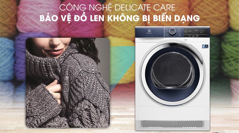 máy sấy bơm nhiệt electrolux 9 kg edh903r9wb