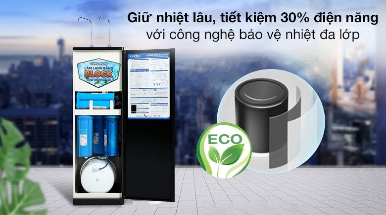 áy lọc nước ro nóng nguội lạnh karofi kad-d66 11 lõi