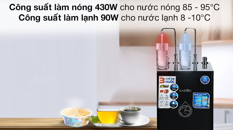 áy lọc nước ro nóng nguội lạnh karofi kad-d66 11 lõi