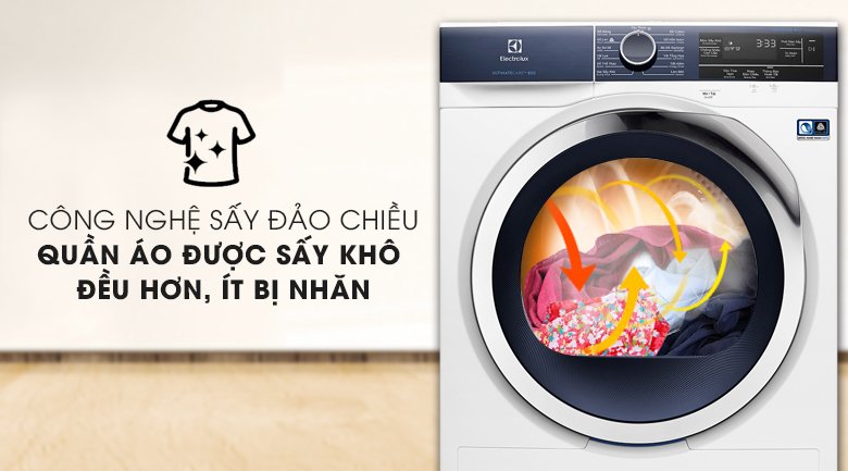 máy sấy bơm nhiệt electrolux 9 kg edh903r9wb