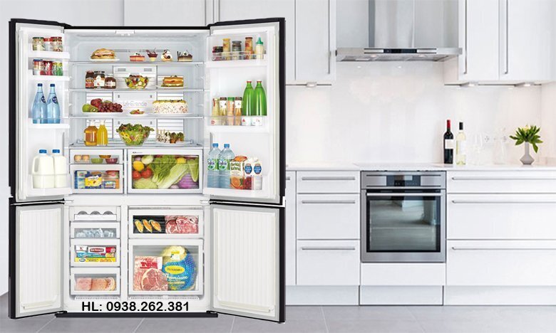 tủ lạnh mitsubishi mr-la78er-gbk 635 lít inverter