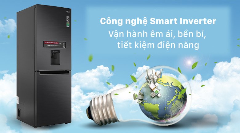 tủ lạnh lg inverter 305 lít gr-d305mc