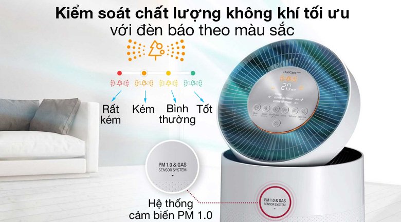 máy lọc không khí 2 tầng lg puricare as10gdwh0.abae