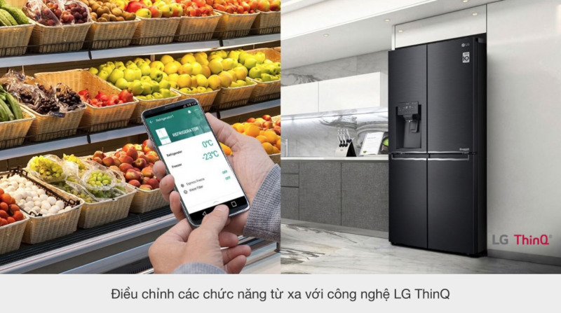 tủ lạnh lg inverter 494 lít gr-d22mb