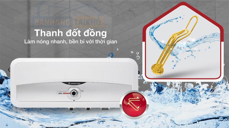 bình nóng lạnh ariston 20 lít ngang sl2 20 rs