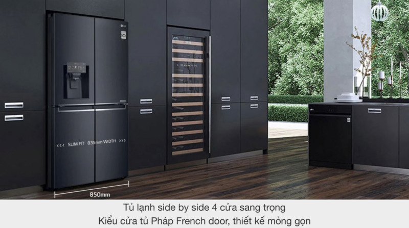 tủ lạnh lg inverter 494 lít gr-d22mb