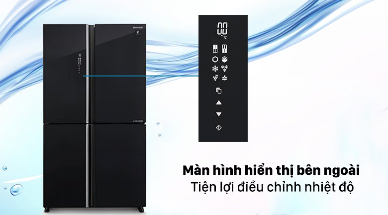 tủ lạnh sharp inverter 572 lít sj-fxp640vg-bk
