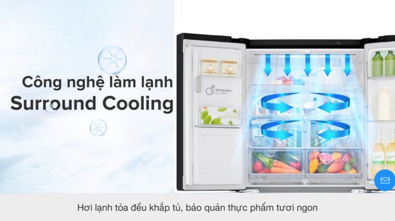 tủ lạnh lg inverter 494 lít gr-d22mb