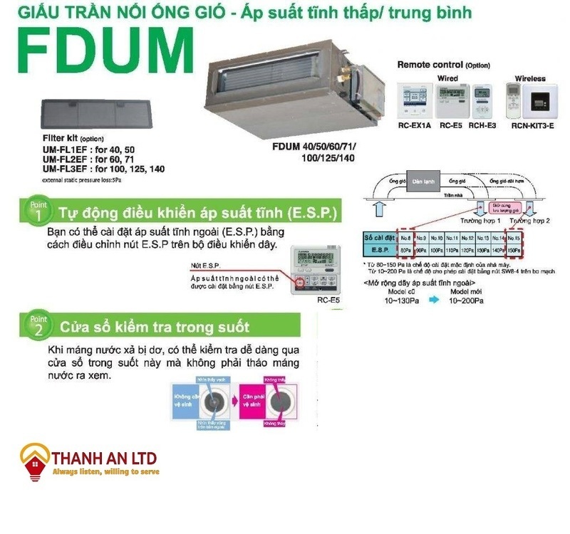 máy lạnh giấu trần mitsubishi heavy fdum50cnv-s5/fdc50cnv-s5 (2.0 hp, gas r410a)