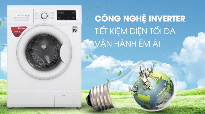 máy giặt lg inverter 9 kg fm1209s6w