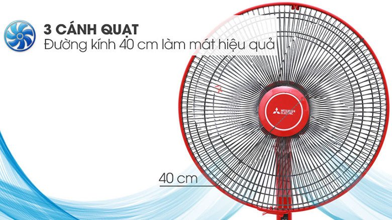quạt đứng mitsibishi lv16s-ra cy-rd đỏ
