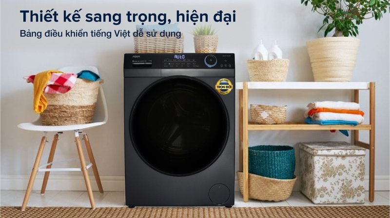 máy giặt aqua inverter 11 kg aqd- d1102g bk