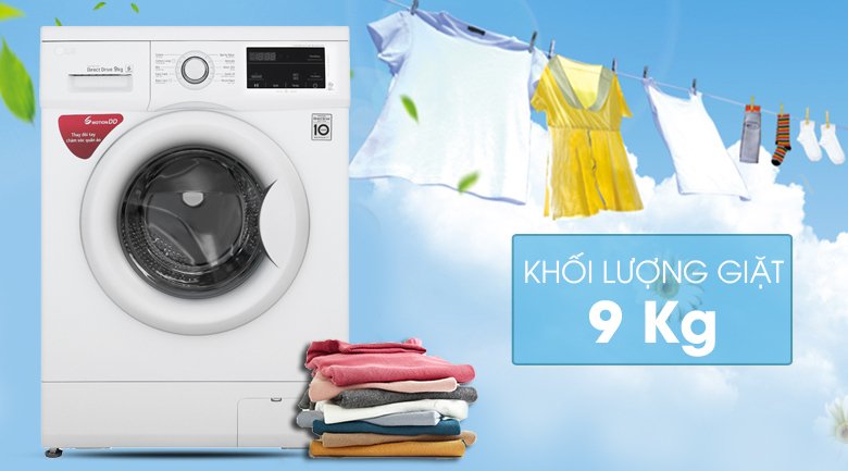 máy giặt lg inverter 9 kg fm1209s6w