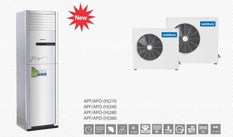 điều hòa sumikura apf/apo-500/cl-a 50000btu 1 chiều