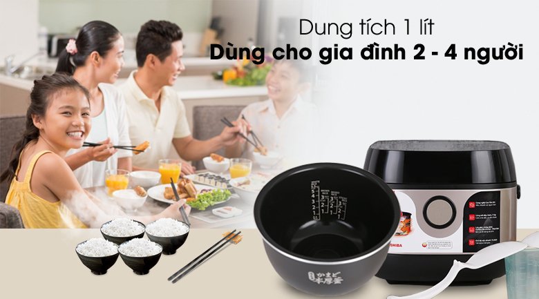 nồi cơm điện tử cao tần toshiba 1 lít rc-10ix1pv