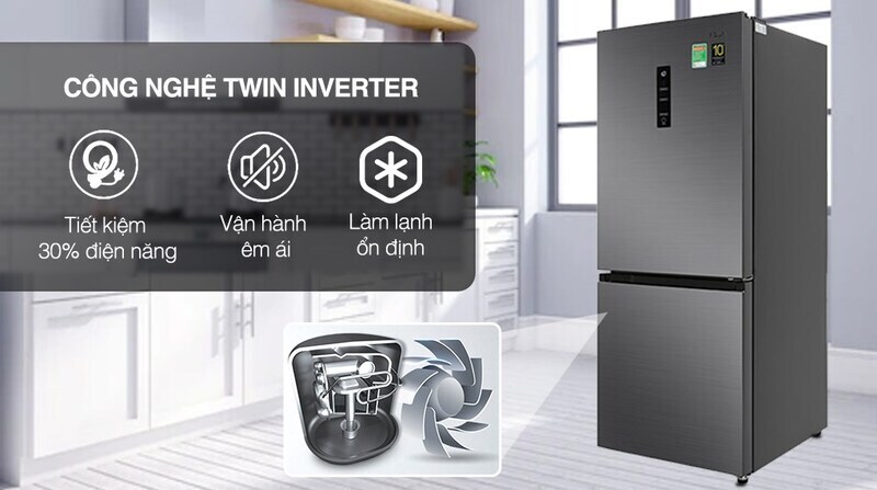tủ lạnh aqua inverter 260 lít aqr-b306ma(hb)