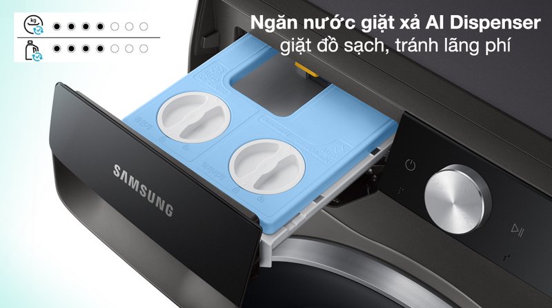 máy giặt samsung 9.0 kg ww90t634dln/sv