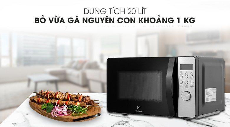 lò vi sóng electrolux emm20d38gb 20 lít