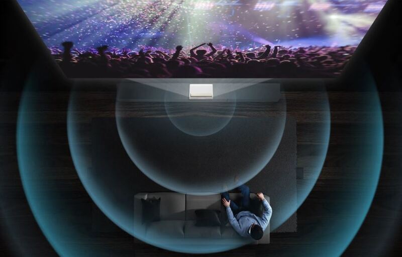 máy chiếu siêu gần laser 4k samsung the premiere lsp7t