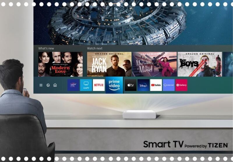 máy chiếu siêu gần laser 4k samsung the premiere lsp7t