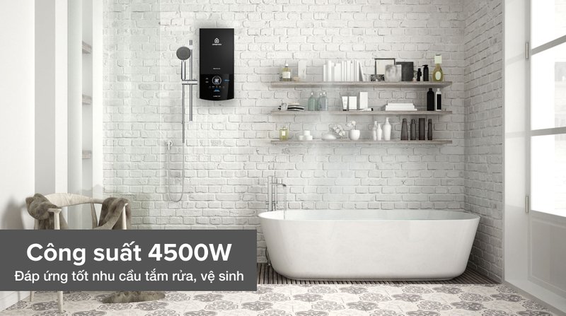 máy nước nóng trực tiếp ariston 4500w aures top 4.5p