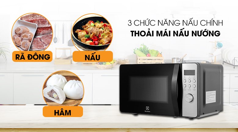 lò vi sóng electrolux emm20d38gb 20 lít