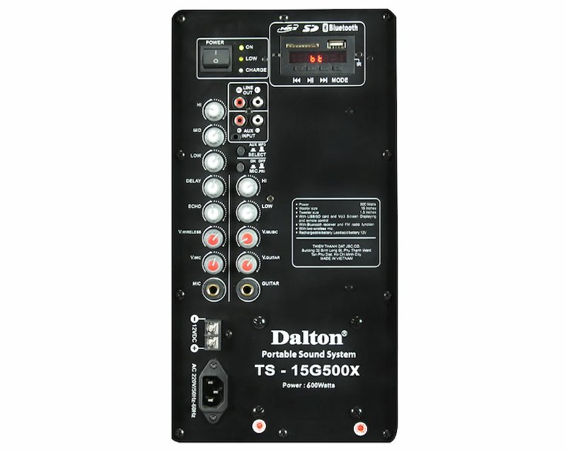 loa kéo dalton ts-15g500x