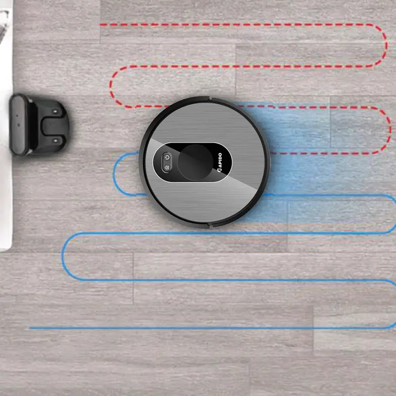 robot hút bụi và lau nhà rapido r8s