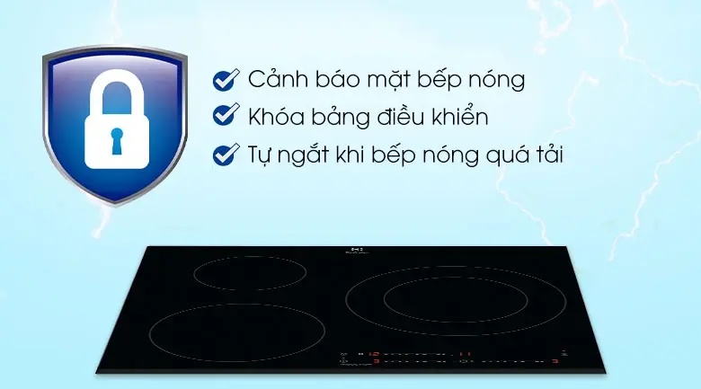 bếp từ 3 vùng nấu lắp âm electrolux lit60342