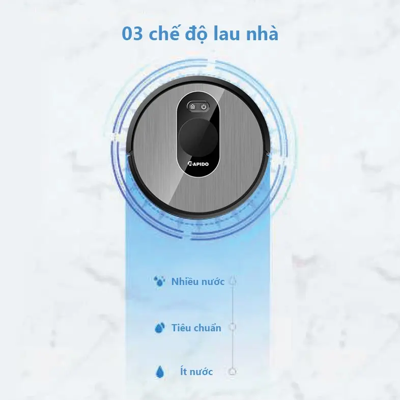 robot hút bụi và lau nhà rapido r8s