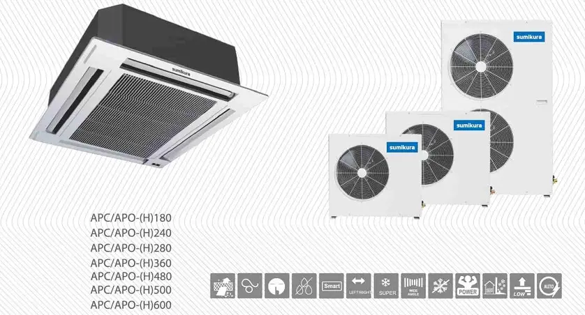 máy lạnh âm trần sumikura 2hp apc/apo-180